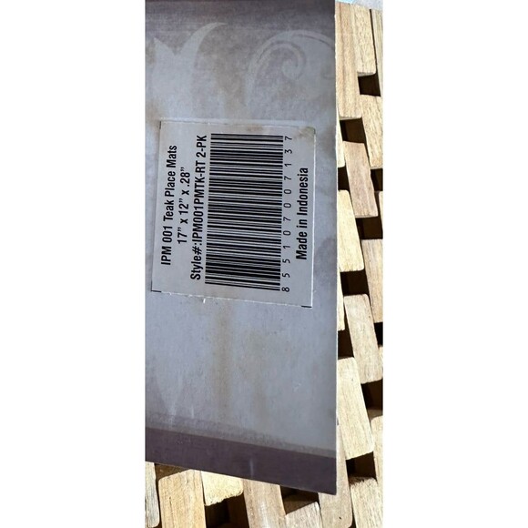 Living Hip-o Modern Living Teak Place Natural Teak set of 2 - Picture 2 of 2